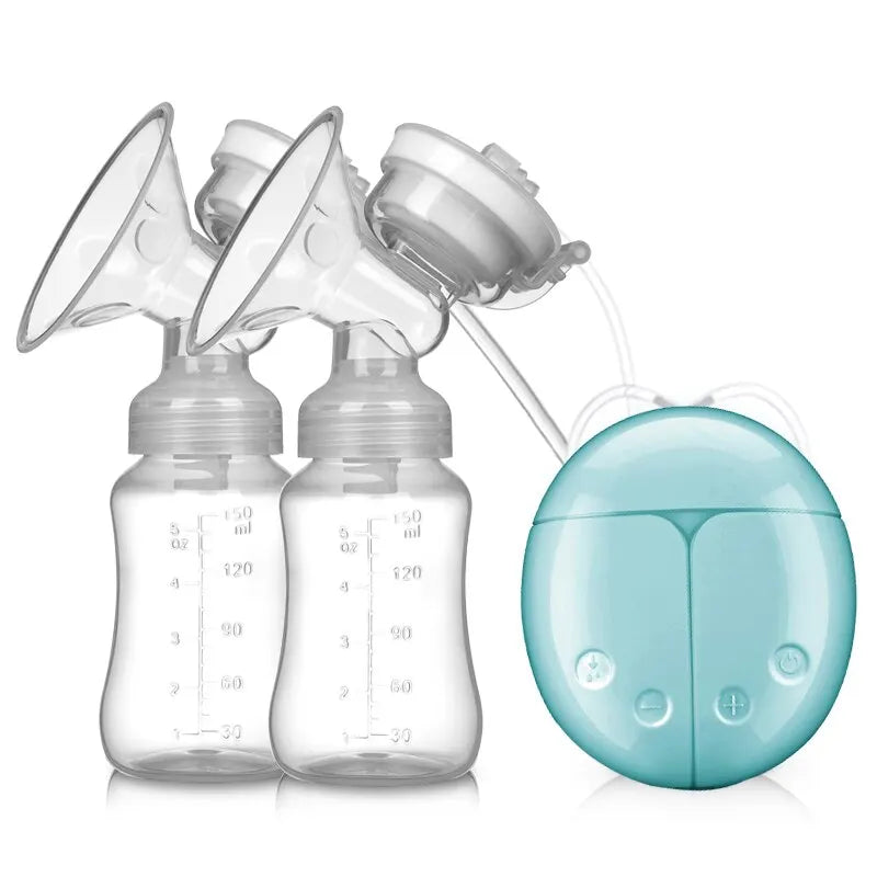 New Electric Double Breast Pump USB BPA Free Breast Pumps Baby Breast Feeding with Nursing Pads and Breast Milk Storage Gift Set
