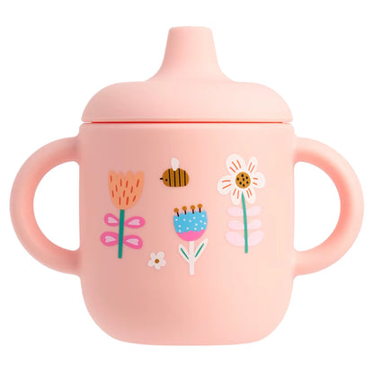 1PCS Cartoon Silicone Baby Feeding Cup BPA Free Leak Proof Training Cup with Handle Travel Friendly Dishwasher Safe Baby Stuff