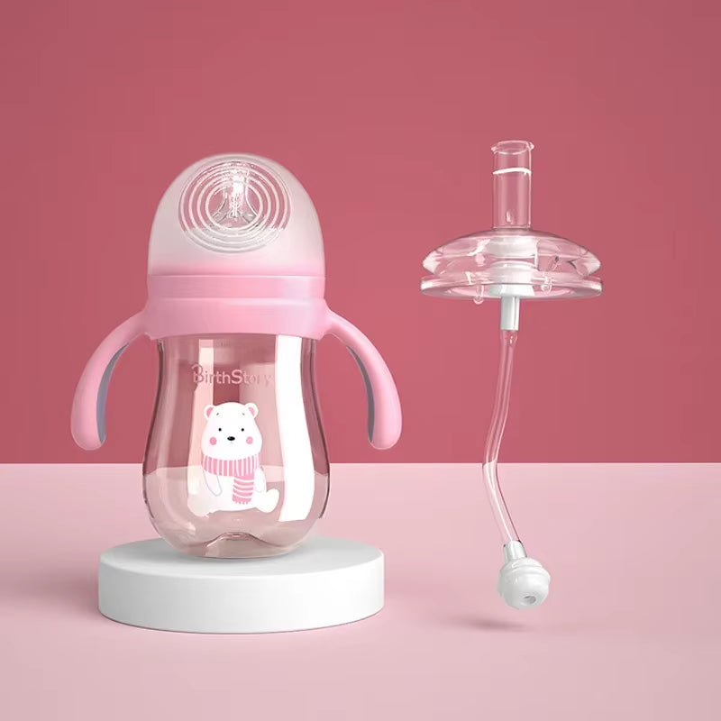 Wide Mouth Bottle Handles: Natural Grip Shanks for Baby Feeding, Compatible with Copolyester Nurser Bottles