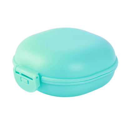 Color Soap Dish Box Case Holder Container Wash Shower Home Bathroom Sealed Soap Case round Travel Supplies Portable