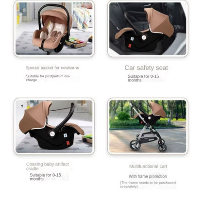 Newborn Baby Safety Seat Children'S Baby Car Seat Baby Carrier Car Portable Hand Basket to Sleep Rocking Chair Anti-Pressure