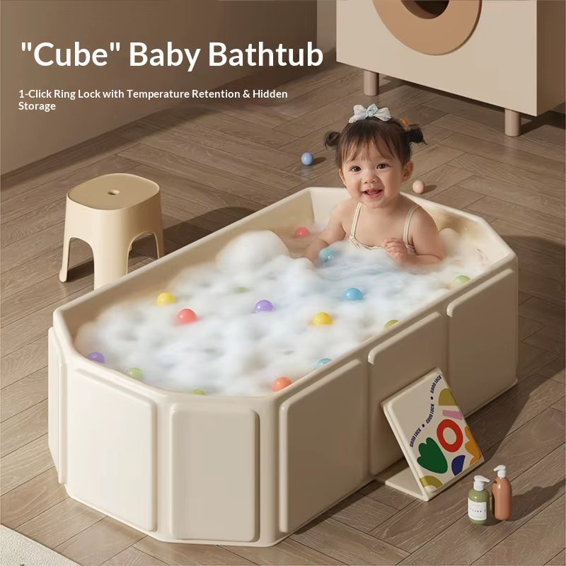 Large Baby Bathtub 0-5 Year Old Children Foldable Tub Babies Sit Lie down All-In-One Newborn Bathing Basin Keep Warm Baby Tubs