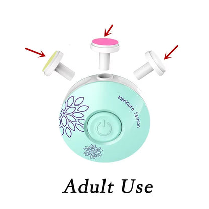 Baby Electric Nail Trimmer Kid Nail Polisher Tool Baby Care Kit Manicure Set Easy to Trim Nail Filer Clippers for Newborn