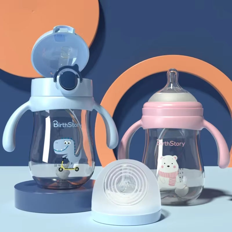 Wide Mouth Bottle Handles: Natural Grip Shanks for Baby Feeding, Compatible with Copolyester Nurser Bottles