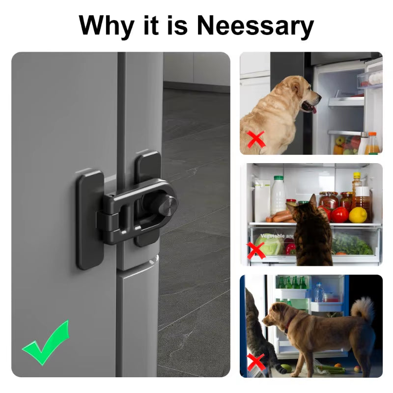 Child Safety Fridge Door Lock No Drill No Screw Childproof Refrigerator Lock Baby Safety Protection Locks for Cupboard Microwave