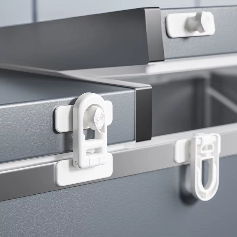 Child Safety Fridge Door Lock No Drill No Screw Childproof Refrigerator Lock Baby Safety Protection Locks for Cupboard Microwave