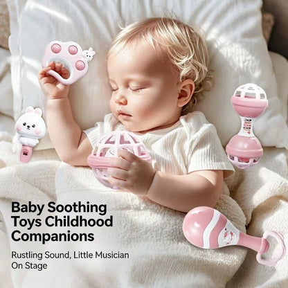 Baby Hand Beat Drum Percussion Instrument Toy Set Baby Puzzle Early Education Enlightenment Toy Safety Material Grasping Train