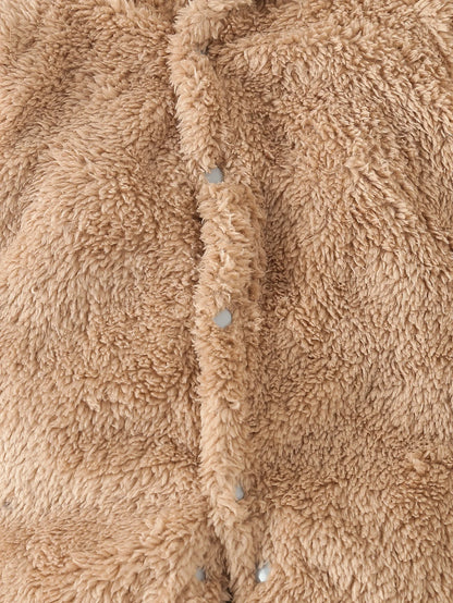 Autumn Winter Newborn Baby Rompers Warm Fleece Baby Boys Costume Baby Girls Clothing Animal Baby Pajamas Hooded Jumpsuits 0-1Y