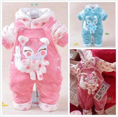 Baby Girl Lovely Cotton-Padded Jacket Suits