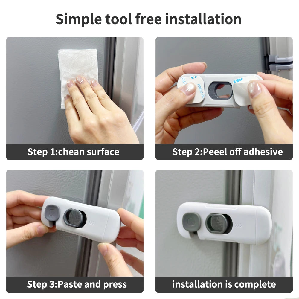 1/2/3/5Pcs Child Safety Cabinet Lock Security Protection Home Refrigerator Safety Buckle Baby Anti-Pinch Hand Drawer Door Locks