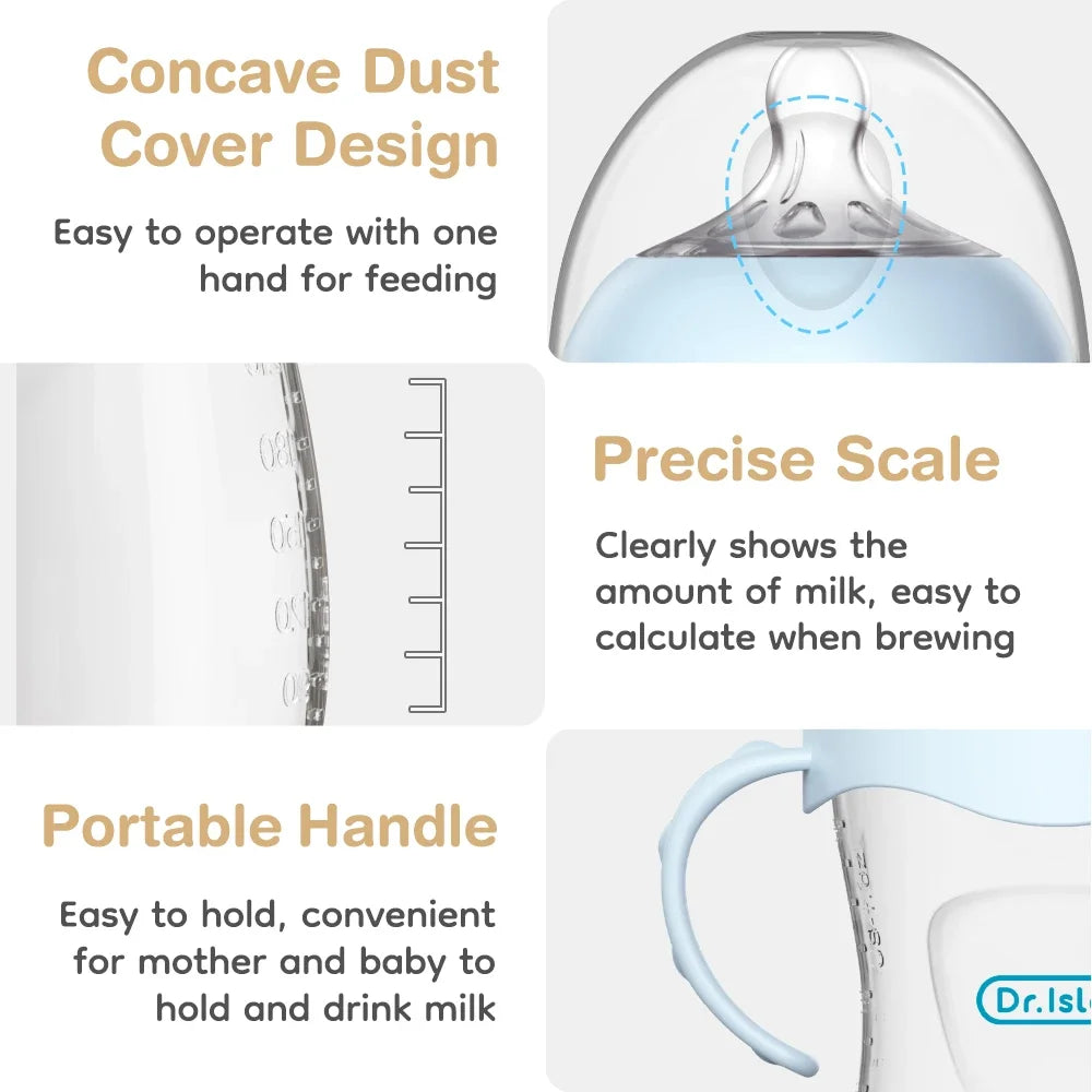 New 1PCS 150/240/330ML Baby PP Bottle Newborn Baby Bottle with Handle Milk Bottle Feeding Baby Bottles Newborn Feeding Supplies