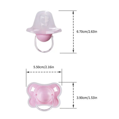 1PC Baby Pacifier Silicone Soother Newborn round Nipple BPA Free 100% Food Grade with PP Dust Proof Lid
