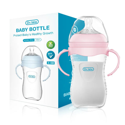 New 1PCS 150/240/330ML Baby PP Bottle Newborn Baby Bottle with Handle Milk Bottle Feeding Baby Bottles Newborn Feeding Supplies