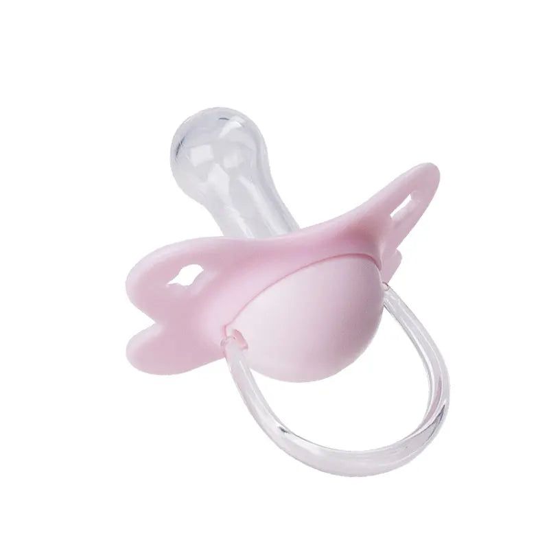 1PC Baby Pacifier Silicone Soother Newborn round Nipple BPA Free 100% Food Grade with PP Dust Proof Lid