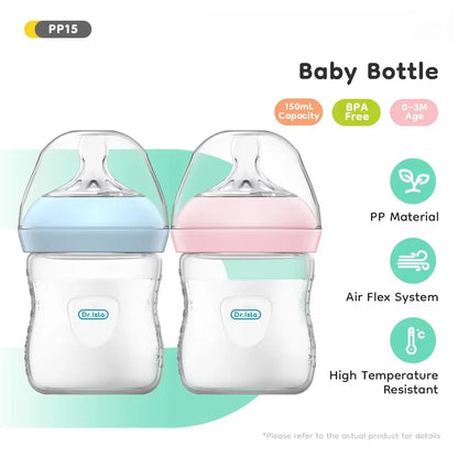 New 1PCS 150/240/330ML Baby PP Bottle Newborn Baby Bottle with Handle Milk Bottle Feeding Baby Bottles Newborn Feeding Supplies