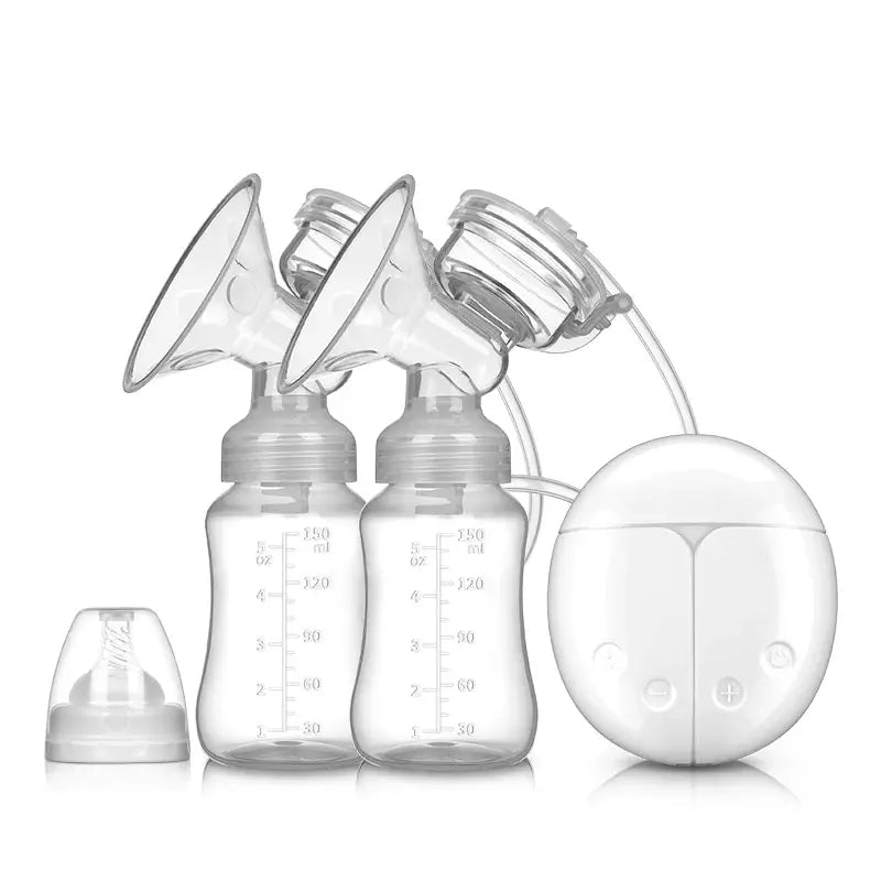 New Electric Double Breast Pump USB BPA Free Breast Pumps Baby Breast Feeding with Nursing Pads and Breast Milk Storage Gift Set