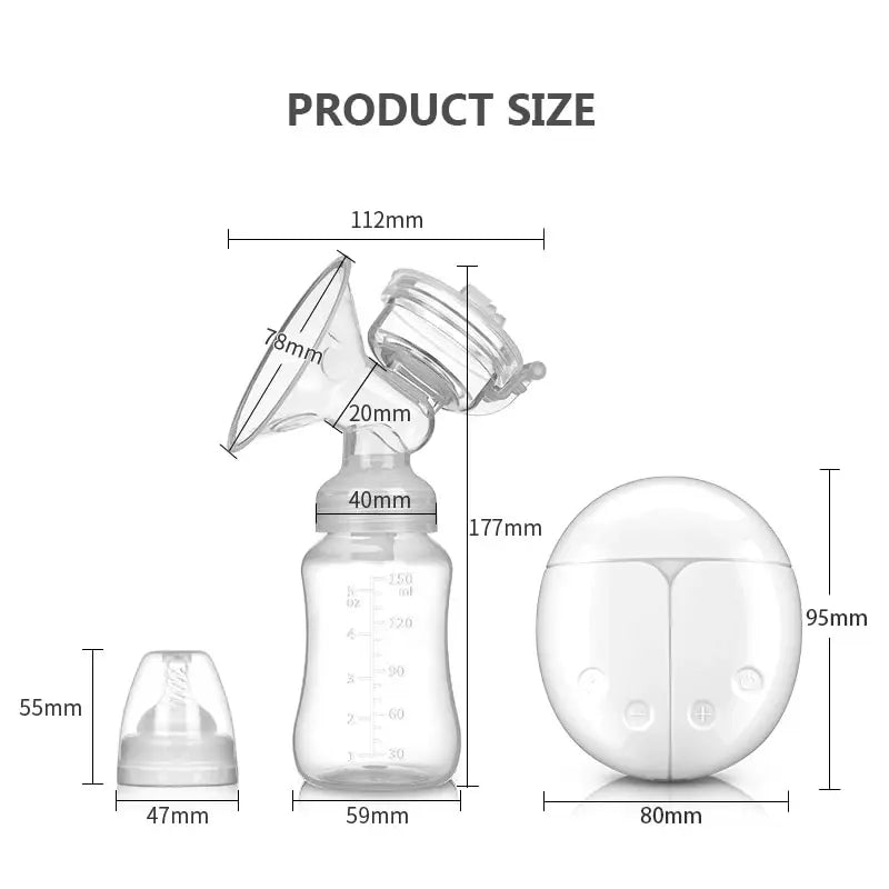 New Electric Double Breast Pump USB BPA Free Breast Pumps Baby Breast Feeding with Nursing Pads and Breast Milk Storage Gift Set