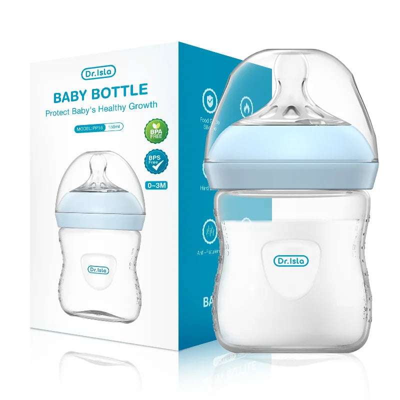 New 1PCS 150/240/330ML Baby PP Bottle Newborn Baby Bottle with Handle Milk Bottle Feeding Baby Bottles Newborn Feeding Supplies