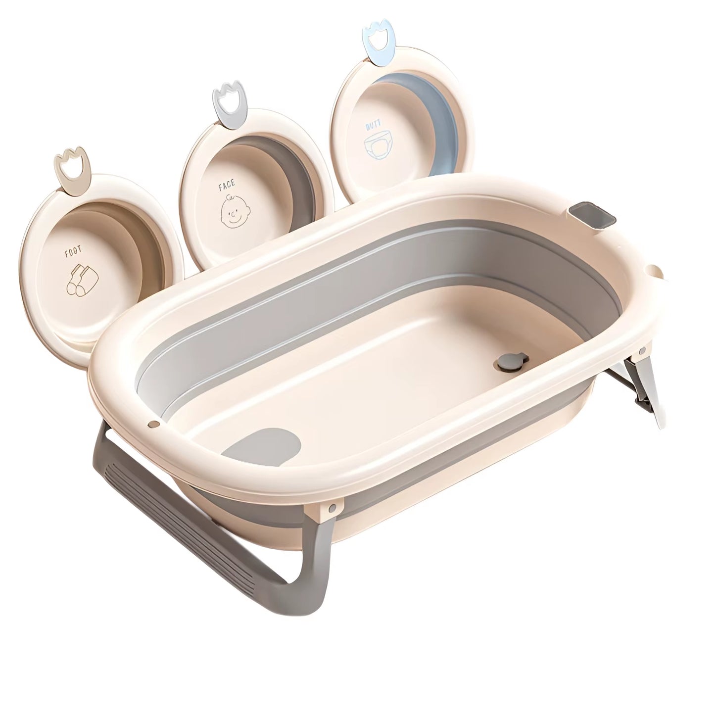 Household Intelligent Constant Temperature Large Capacity Baby Folding Bathtub Children Can Sit And
