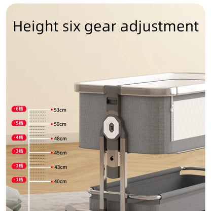 0-2 Years Old Crib Removable Portable Baby Bassinet Adjustable Height Foldable Multi-Functional New Child Splice Queen Bed