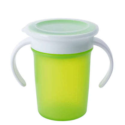 Baby Water Cups 360 Degrees Rotated Baby Learning Drinking Cup with Double Handle Flip Lid Leakproof Infants Water Cups Bottle