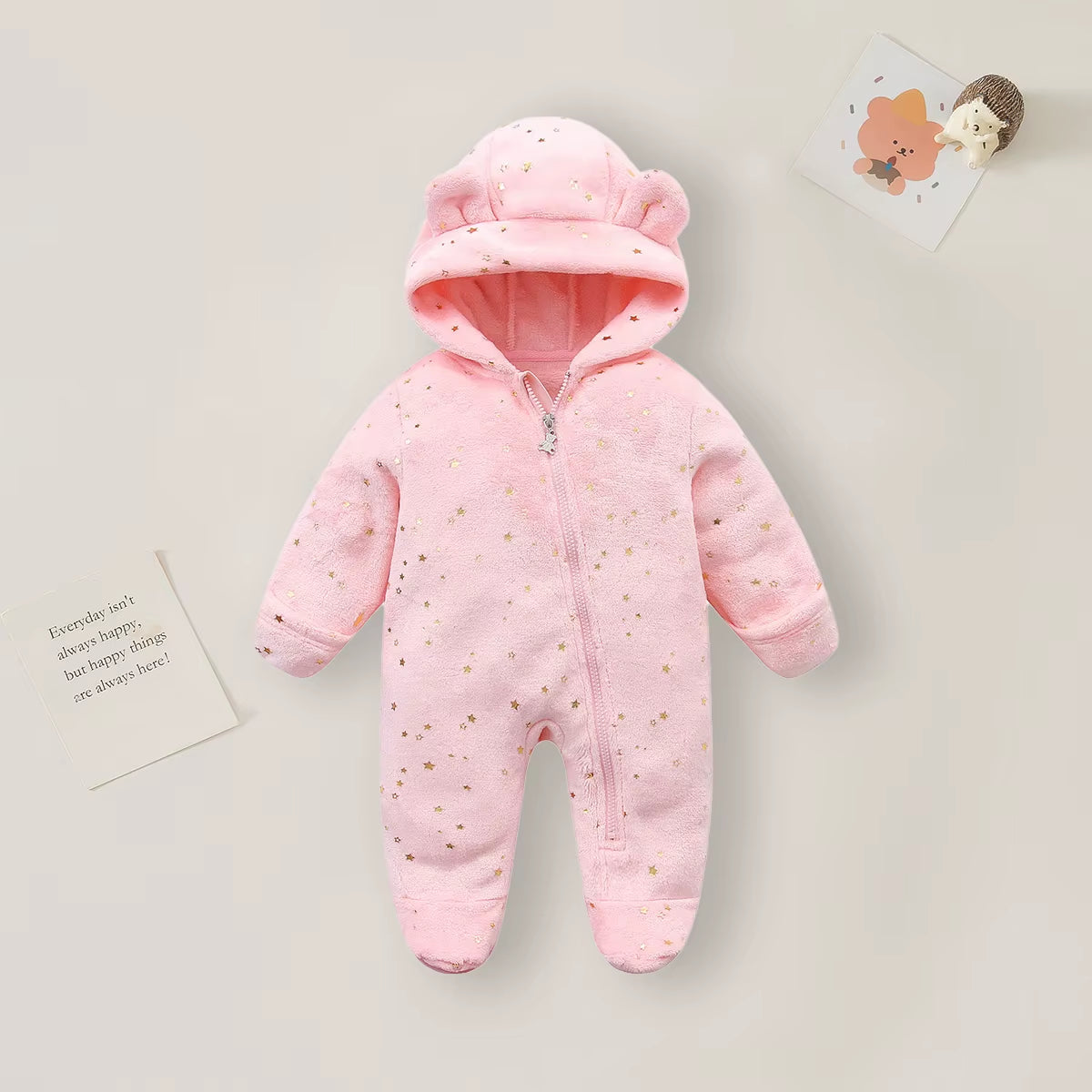 0-12M Cartoon Newborn Bodysuit Warm Romperssoft Newborn Baby Clothes Flannel Autumn Winter Baby Boys Girls Jumpsuit