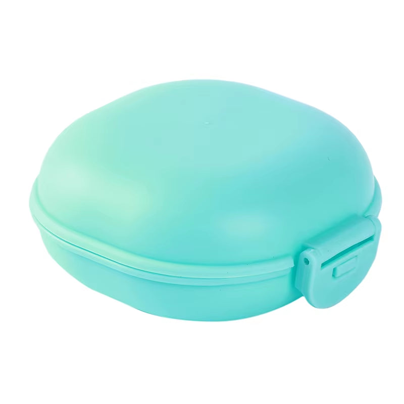 Color Soap Dish Box Case Holder Container Wash Shower Home Bathroom Sealed Soap Case round Travel Supplies Portable