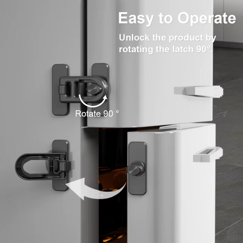 Child Safety Fridge Door Lock No Drill No Screw Childproof Refrigerator Lock Baby Safety Protection Locks for Cupboard Microwave