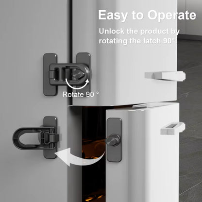 Child Safety Fridge Door Lock No Drill No Screw Childproof Refrigerator Lock Baby Safety Protection Locks for Cupboard Microwave
