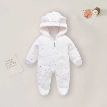 0-12M Cartoon Newborn Bodysuit Warm Romperssoft Newborn Baby Clothes Flannel Autumn Winter Baby Boys Girls Jumpsuit