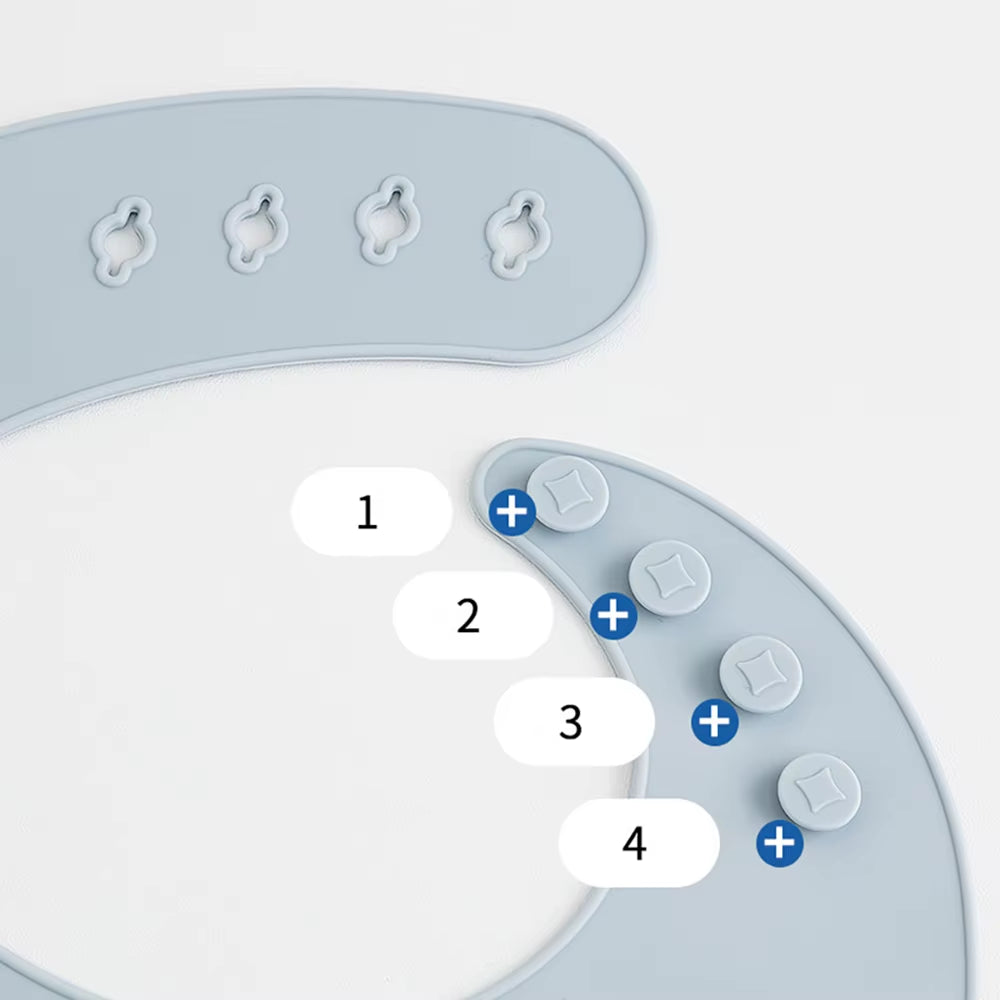 Waterproof Bibs for Kids Feeding Baby Eating Stuff Soft Silicone Babeast Cartoon Printed Adjustable Baby Tasting Feeding Bibs